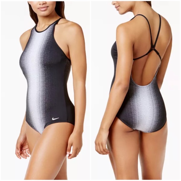 Nike Ombré High Neck Racerback One-piece Swimsuit - Picture 8 of 11